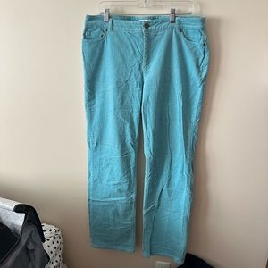 Charter Club Turquoise Corduroy Pants